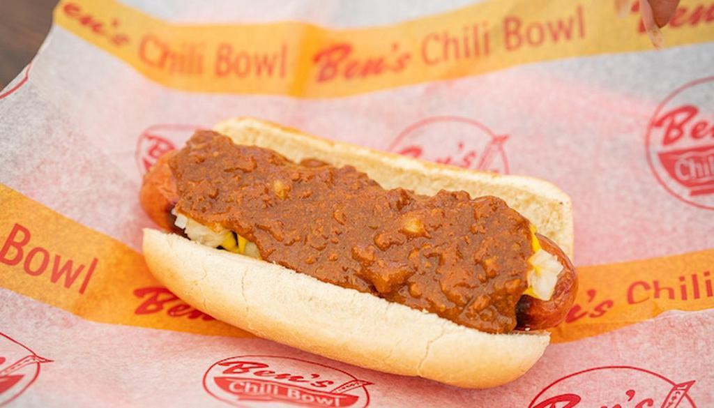 Junior Dog · Enjoy our Classic Junior Chili Dog served on a warm steamed bun with your choice of condiments.  We suggest mustard, onions and our spicy homemade chili sauce.