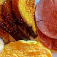 French Toast With Meat And Eggs · 