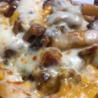 Freddy'S Fries · Fries topped with bacon, Cheddar, and mozzarella cheese.