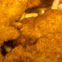 Chicken Fingers And Fries · Breaded or battered crispy chicken. Fried potatoes.