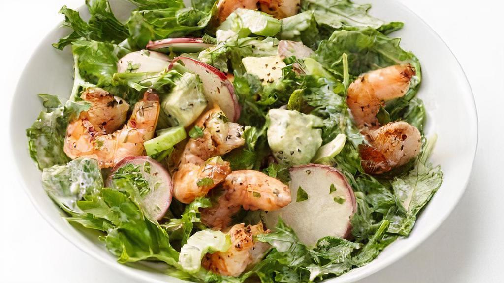 Grilled Shrimp Salad · Fresh jumbo shrimp, seasoned and expertly grilled. Served with your choice of salad.