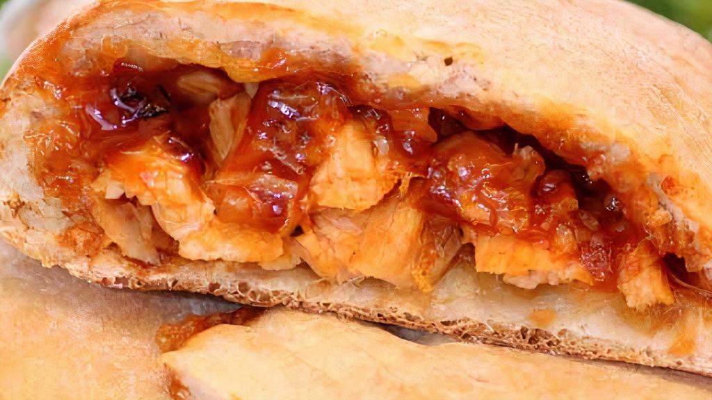 Bbq Chicken Calzone · Grilled chicken smothered with bbq sauce.