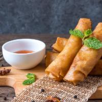 Egg Rolls (Chả Giò) · Pork, shrimp, taro and the thin vermicelli in crispy wrapper. Served with fish sauce.