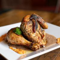Oven-Roasted Chicken Provencal · 1/2 chicken, roasted with traditional Provencal herbs with house chicken & remoulade sauces....