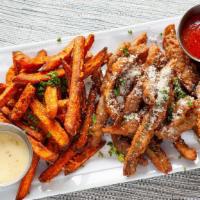 Fries (Plate) · Choose from eggplant, sweet potato, and truffle parmesan.