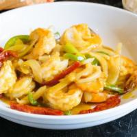 Chicken Curry · Ga Ca Ri -  Chicken breast sautéed with bell peppers, onions in a yellow coconut curry sauce...