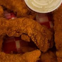 Boneless Chicken Tenders · 6 Pieces Served with your choice of sauce.