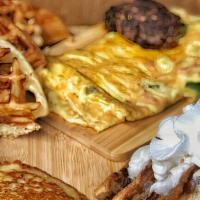 The Napoleon’S Way  · Egg Omelette with up to 3 add-ins, homefries and your choice of meat