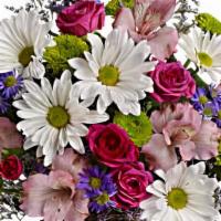 Pretty Please · A mix of fresh flowers such as spray roses, daisy and button spray chrysanthemums, Monte Cas...