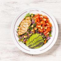 Chicken Salad · Marinated Grilled Chicken Breast, Quinoa Bulgur Mix, Carrots, Fresh Avocado, Cherry Tomatoes...