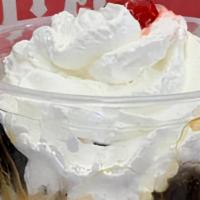 T-Hoye Sundae · 3 scoops of peanut butter cup ice cream, real peanut butter and hot fudge, whipped cream and...
