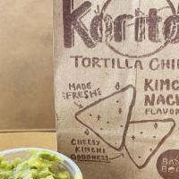 Koritos & Guacamole · Kimchi-nacho chips and guacamole.