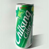 Chilsung Cider · A Korean carbonated lemon-lime flavored soft drink.