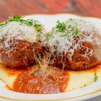 Meatballs · soft taleggio polenta, san marzano gravy, fontina