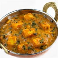 Methi Paneer · Cottage cheese and fenugreek leaves cooked with onion and creamy gravy.