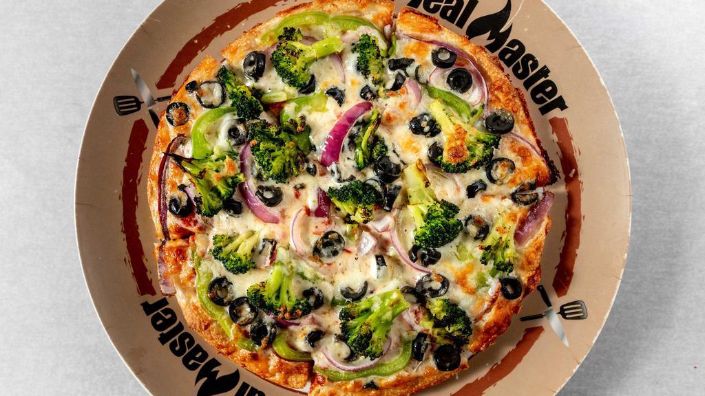 Super Veggie Pizza  (Large) · With mushrooms, onions, peppers, spinach, tomatoes, and black olives.