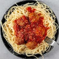 Spaghetti With Meatball · Pasta. Spaghetti topped in our homemade meatballs.