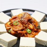 Jeyuk Dubu Kimchi Combo · Stir fried pork and kimchi served with Dubu soup combination.