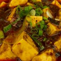 Mapo Tofu 麻婆豆腐  · 麻婆豆腐 / tofu with hot chili sauce. spicy.