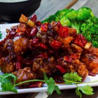 General Tso'S Chicken 左宗鸡 · 左宗鸡 / popular American Chinese dish with a Sichuan twist.