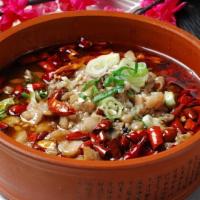 Poached Whole Fish In Hot Chili 水煮全鱼 · 水煮全鱼 / poached in chili oil based soup. spicy.