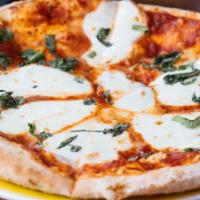 Margherita · Slow-roasted balsamic tomato sauce, aged mozzarella, fresh basil, and lightly drizzled with ...