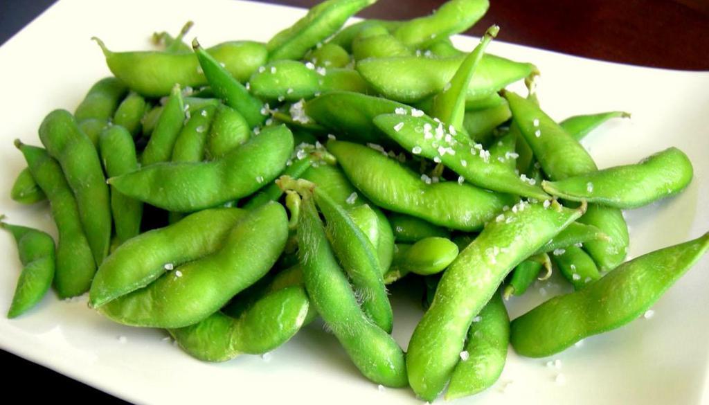 Edamame · Warmed and perfectly salted.