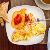 Western Omelette With Home Fries · Green pepper, onion.