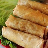 Fried Vegetable Spring Rolls · 4 pieces of assorted/mixed vegetables wrapped in spring roll paper.
