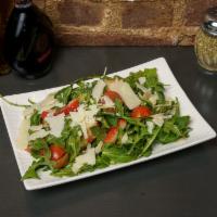 Gf Arugula Salad · Grana Padano , strawberry , tomato sangria , age balsamic dressing