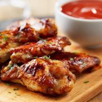 Sweet Mambo Wings (6) · Six pieces. Crispy fried chicken wingettes, tossed in mambo sauce. We fry in premium canola ...