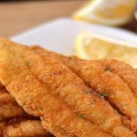 3 Fried Catfish With 2 Sides · Crispy fried catfish fillet, served with two side dishes and bread on the side. We fry in pr...
