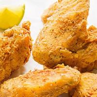 5 Fried Chicken Wings With 2 Sides · Five pieces. Tender, full flavored, the juiciest crispy fried chicken wings, served with two...