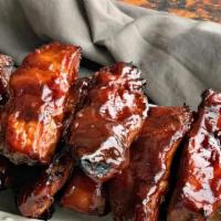 3 Bbq Ribs & Bbq Chicken Dark Meat With 2 Sides · So juicy, succulent, finger-licking good pork ribs and BBQ chicken dark meat combo, served w...