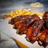 3 Bbq Ribs & Bbq Chicken White Meat With 2 Sides · So juicy, succulent, finger-licking good pork ribs and BBQ chicken white meat combo, served ...