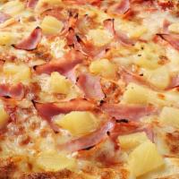 Hawaiian Pizza · Pineapple, ham & Mozzarella.