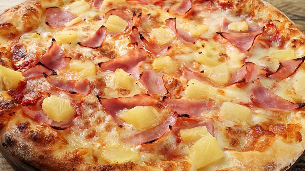 Hawaiian Pizza · Pineapple, ham & Mozzarella.
