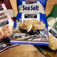 Kettle Chips · Sea Salt, Hickory BBQ or Jalapeño Cheddar