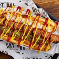 Atl Xl Footlong · XL footlong beef hot dog topped any way you like.