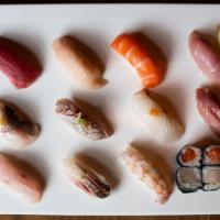 Sushi Special Premium · With six piece roll and 11 piece premium nigiri.