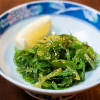 Seaweed Salad · Wakame, mixed greens, yuzukosho, and sesame seeds.