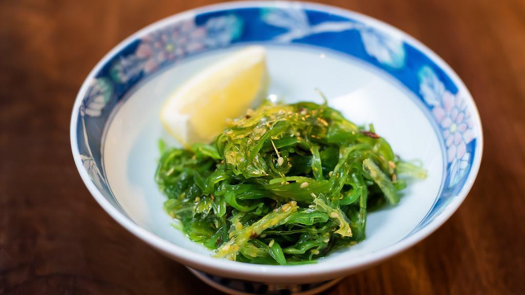 Seaweed Salad · Wakame, mixed greens, yuzukosho, and sesame seeds.