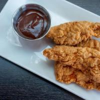 Chicken Tenders · With honey mustard or BBQ sauce.