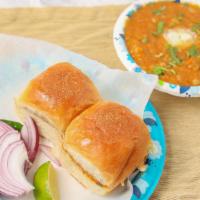 Pav (2) Bhaji · Vegetarian. Special mixed veggies mixed with homemade spices. Served with special kind of br...