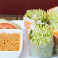 Roll Sod (Healthy Roll) Appetizer · Two rice vermicelli, lettuce, carrots, cucumbers, basil, mint, cilantro and wrapped in steam...