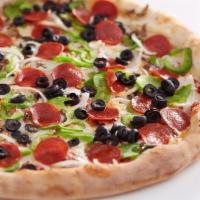 12” Sal’S Special · mushrooms, peppers, onion, pepperoni, black olives and mozzarella