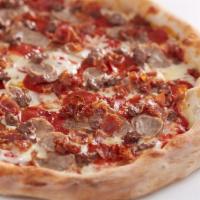 7” Meat Lover · ground beef, sausage, pepperoni, bacon, and mozzarella