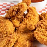 Chicken Tenders · Freshly prepared, home style, four piece soft chicken tenders, served with tomato ketchup, h...