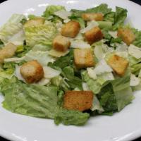 Caesar Salad · Romaine Lettuce. Shaved Parmesan and Asiago Cheese blend with Croutons & Caesar Dressing
