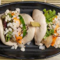 Shrimp Tempura Ramen · Chicken  broth, shrimp tempura, tofu, tomato, green onion, onion, served with thick noodles.